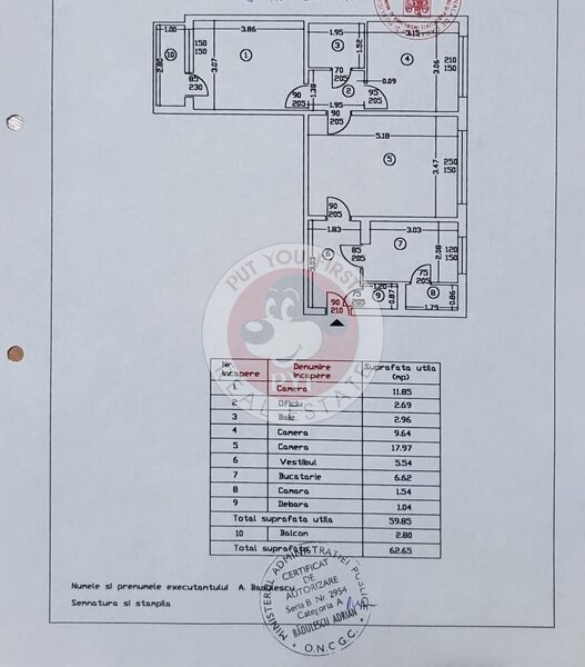 Valea Oltului | Apartament 3 camere | 63mp | decomandat | B8135